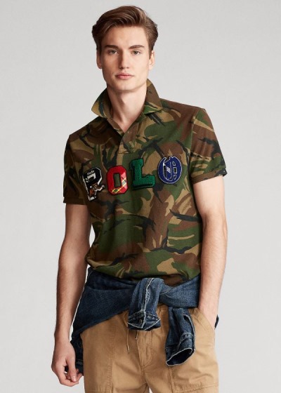 Men's Polo Ralph Lauren Custom Slim Fit Camo Polos | 562047WNR